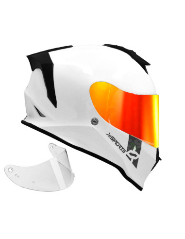 Casco Integral X-Sports V151 Blanco Brillo +...