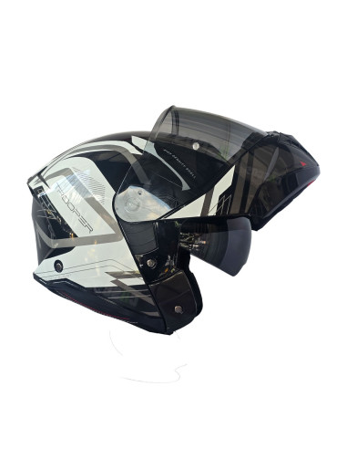 Casco Abatible KNT Trooper Ventura Blanco negro...