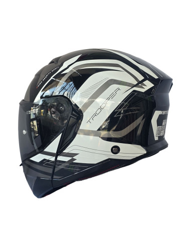 Casco Abatible KNT Trooper Ventura Blanco negro...