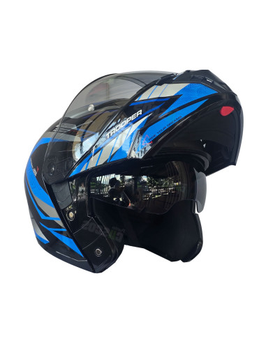 Casco Abatible KNT Trooper QRS Azul negro brillo