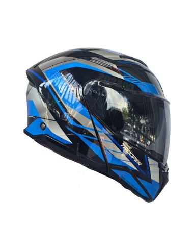 Casco Abatible KNT Trooper QRS Azul negro brillo