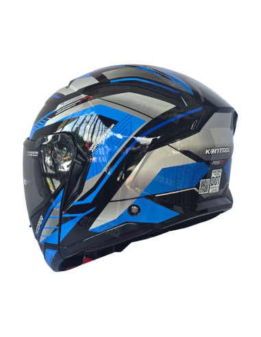 Casco Abatible KNT Trooper QRS Azul negro brillo