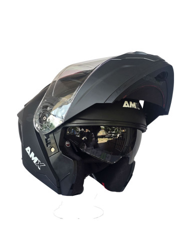 Casco Abatible AMX Nexo Negro mate con luz led