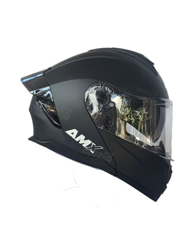 Casco Abatible AMX Nexo Negro mate con luz led