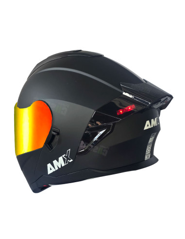 Casco Abatible AMX Nexo Negro mate con luz led...