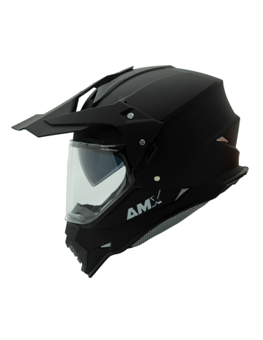 Casco Multipropósito AMX Dakota Negro plano +...