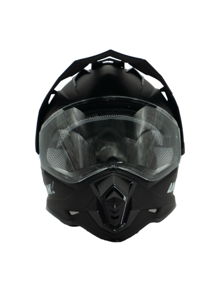 Casco Multipropósito AMX Dakota Negro plano + visor negro