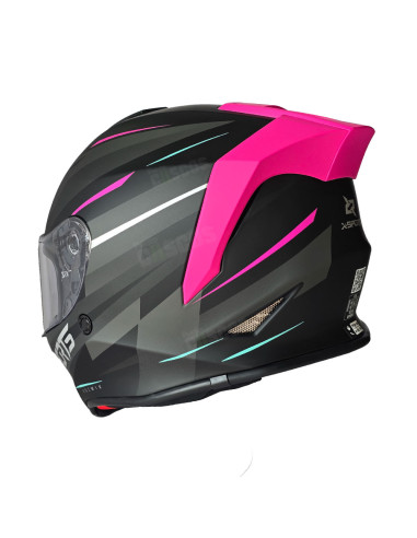 Casco Integral X-Sports V151 Kozmik Gris Fucsia...