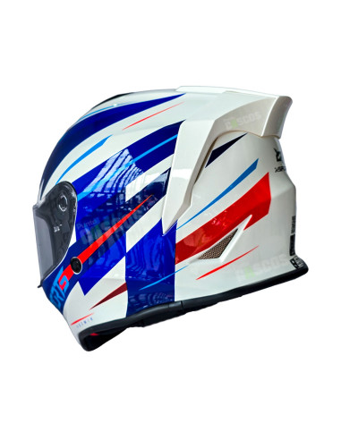 Casco Integral X-Sports V151 Bramdo Blanco Azul...