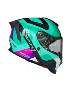 Casco Integral X-Sports V151 Bramdo Turqueza Fucsia