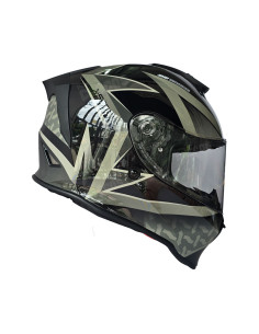 Casco Integral X-Sports V151 Wolfine Blanco Azul Rojo