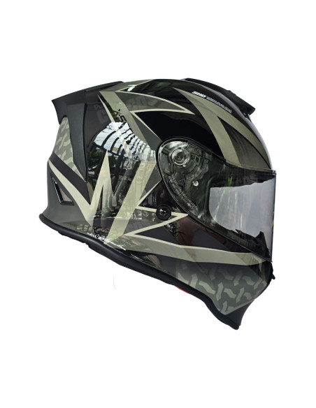 Casco Integral X-Sports V151 Wolfine Blanco Azul Rojo