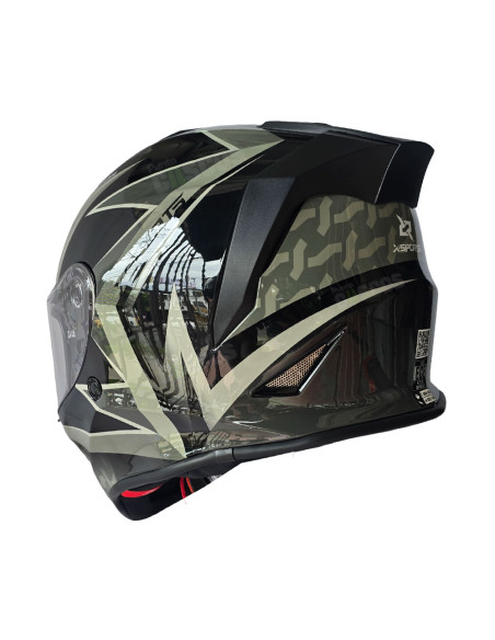 Casco Integral X-Sports V151 Wolfine Blanco Azul Rojo