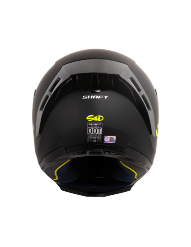 Casco Integral Shaft 562R Solid Negro Amarillo