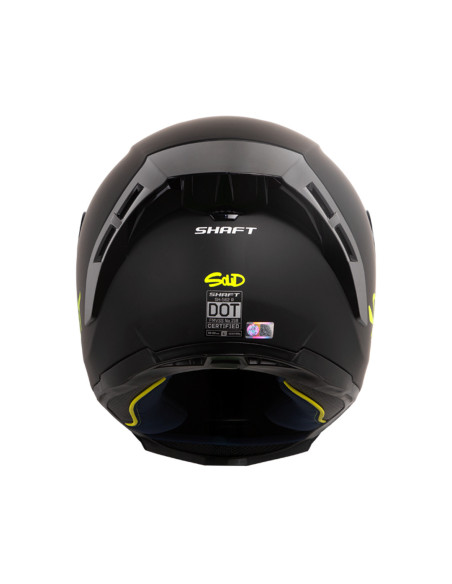 Casco Integral Shaft 562R Solid Negro Amarillo