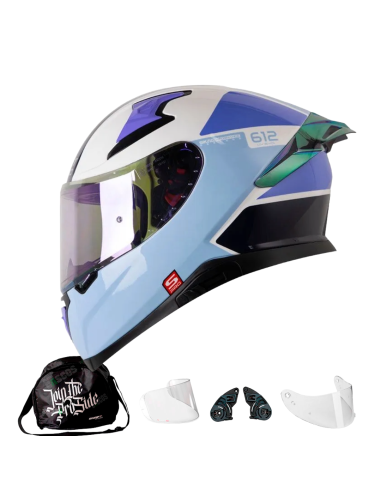 Casco Integral Shaft pro 612DV  Myth Azul claro...