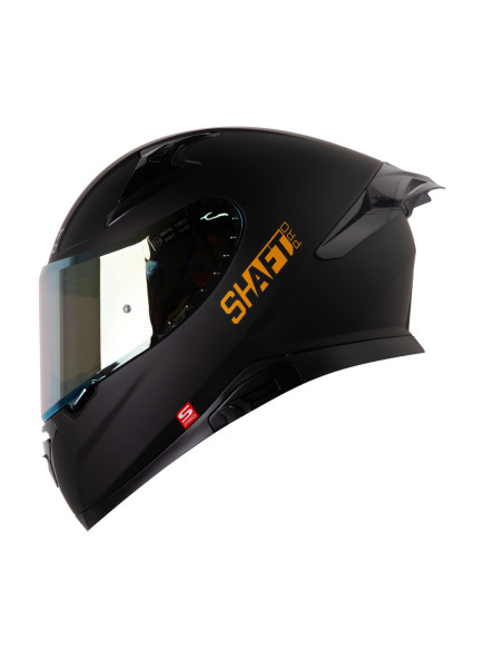 Casco Integral Shaft pro 612DV Solid Negro Dorado