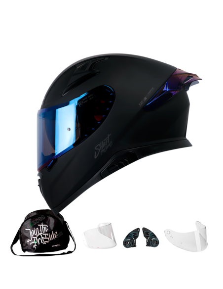 Casco Integral Shaft pro 612DV Solid Negro