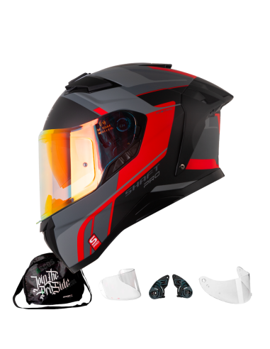 Casco Integral Shaft pro 606DV Clowky Gris rojo