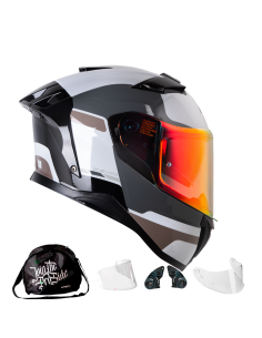 Casco Integral Shaft pro 606 SP Mr.Inc Blanco Gris