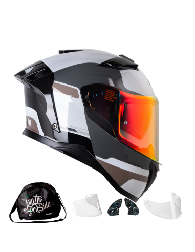 Casco Integral Shaft pro 606 SP Mr.Inc Blanco Gris