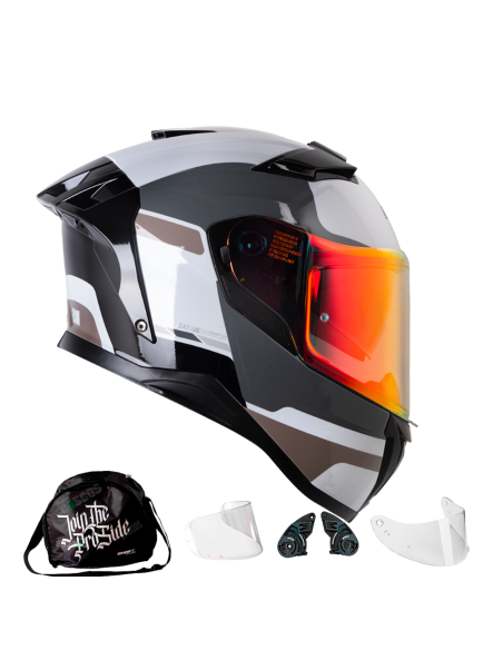 Casco Integral Shaft pro 606 SP Mr.Inc Blanco Gris
