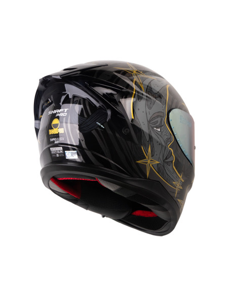 Casco Integral Shaft pro 610DV Eclipce Gris Dorado Edición Especial