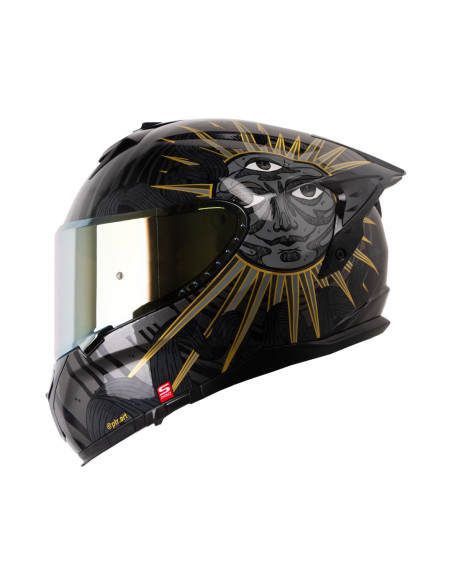 Casco Integral Shaft pro 610DV Eclipce Gris Dorado Edición Especial