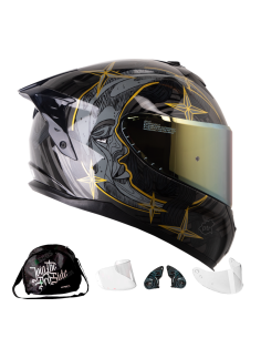 Casco Integral Shaft pro 610DV Eclipce Gris Dorado...