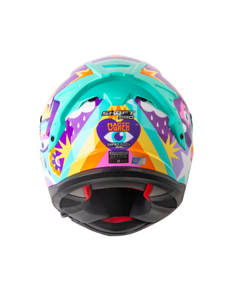 Casco Integral Shaft pro 610DV Magic Word Menta Morado Edición Especial