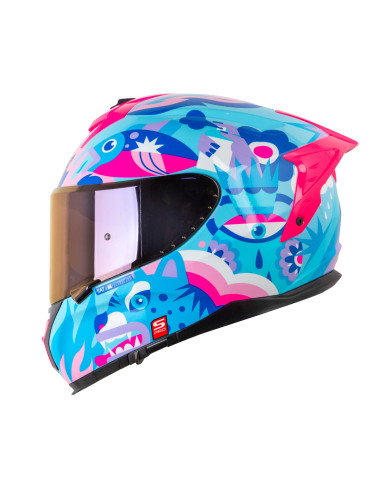 Casco Integral Shaft pro 610DV Magic World Azul...