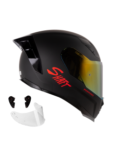 Casco Integral Shaft 562R Solid Negro Rojo