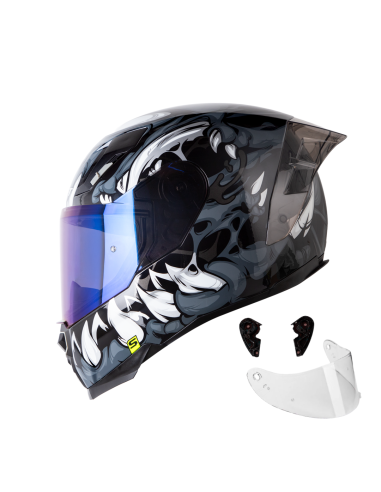 Casco Integral Shaft 562R Toxic Gris Brillo