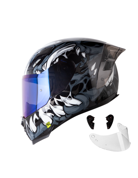 Casco Integral Shaft 562R Toxic Gris Brillo