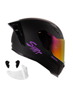 Casco Integral Shaft 562R Solid Negro Morado