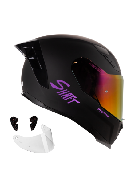 Casco Integral Shaft 562R Solid Negro Morado