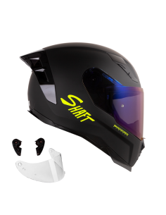 Casco Integral Shaft 562R Solid Negro Amarillo