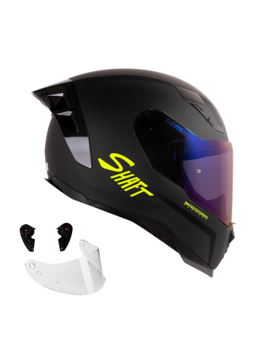 Casco Integral Shaft 562R Solid Negro Amarillo