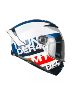 Casco integral MT Thunder 4 Waves Blanco Rojo Azul