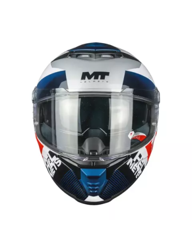 Casco integral MT Thunder 4 Waves Blanco Rojo Azul