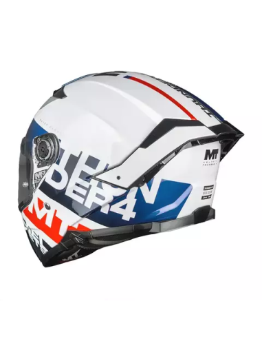Casco integral MT Thunder 4 Waves Blanco Rojo Azul