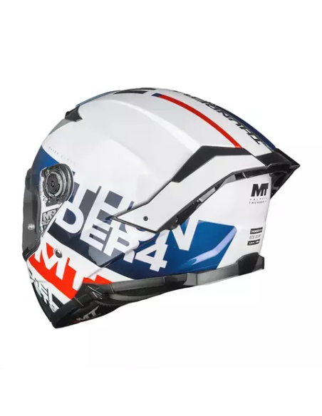 Casco integral MT Thunder 4 Waves Blanco Rojo Azul