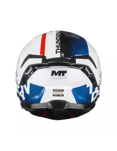 Casco integral MT Thunder 4 Waves Blanco Rojo Azul