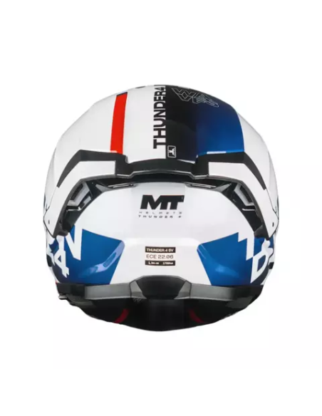 Casco integral MT Thunder 4 Waves Blanco Rojo Azul