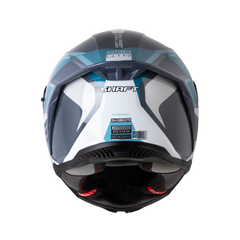 Casco Shaft 598 Speedou Blanco Gris Turqueza