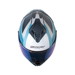 Casco Shaft 598 Speedou Blanco Gris Turqueza