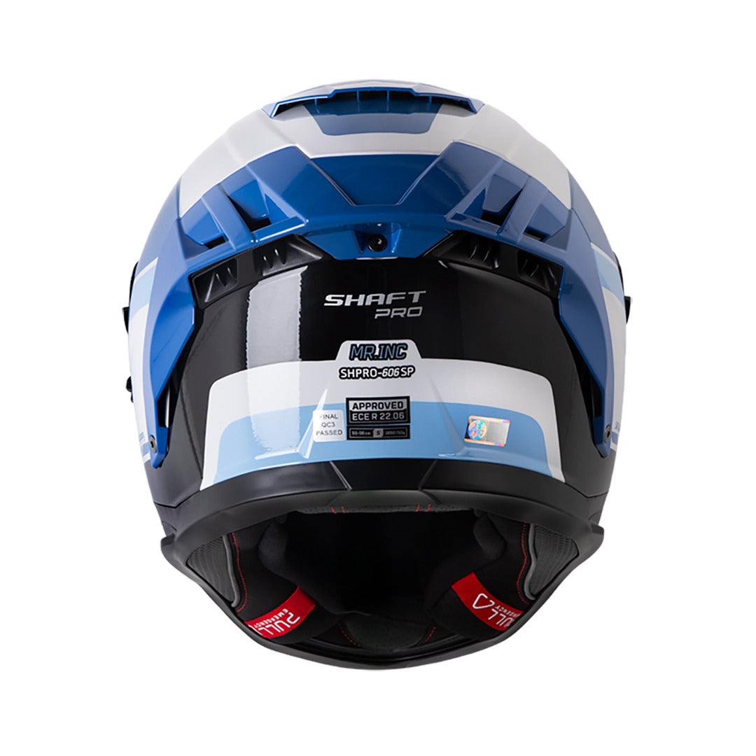 Casco Integral Shaft Pro 606SP Mr.Inc Azul Blanco