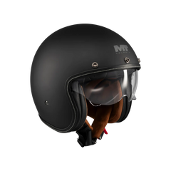 Casco Abierto MT Lemans 2 SV Custom Negro Mate | Certificación ECE – Estilo Retro