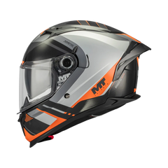 Casco integral MT Braker 2 Inception Gris Naranja Brillo