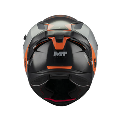 Casco integral MT Braker 2 Inception Gris Naranja Brillo